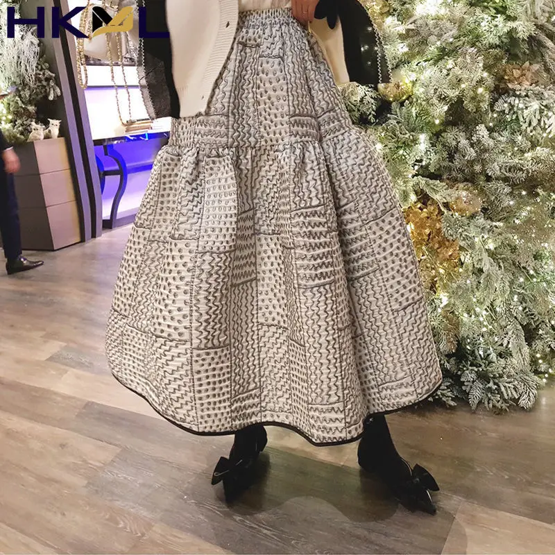 Spring Fall Woman A-line Skirt Jacquard Patchwork High Waist Fashion Causal Retro Stereo Faldas Mujer 2022
Spring Fall Woman A-line Skirt Jacquard Patchwork High Waist Fashion Causal Retro Stereo Faldas Mujer 2022