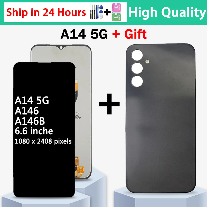Качество AAA для Samsung A14 5G ЖК-дисплей с цифровым преобразователем сенсорного экрана