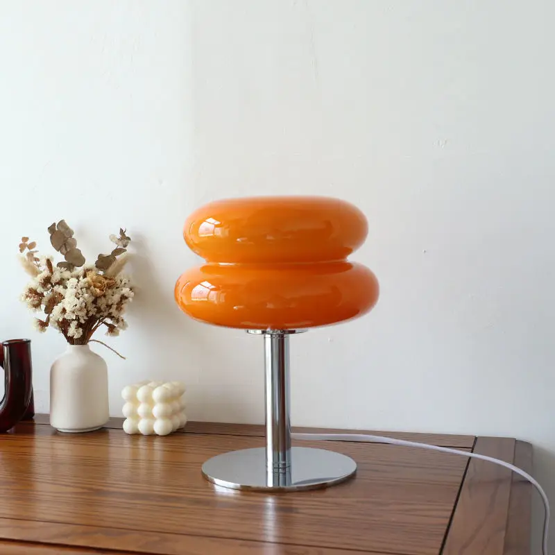 Italian Designer Glass Egg Tart Table Lamp Bedroom Bedside Study Reading Led Night Light Home Decor Atmosphere Stained Desk Lamp
Italian Designer Glass Egg Tart Table Lamp Bedroom Bedside Study Reading Led Night Light Home Decor Atmosphere Stained Desk Lamp