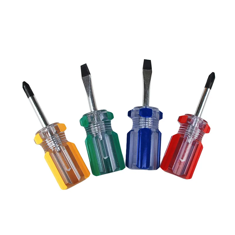 45# Steel 1.5 inch Crystal Double Color Bar Handle Radish Head Screwdriver Mini Transparent Small Screwdriver
45# Steel 1.5 inch Crystal Double Color Bar Handle Radish Head Screwdriver Mini Transparent Small Screwdriver