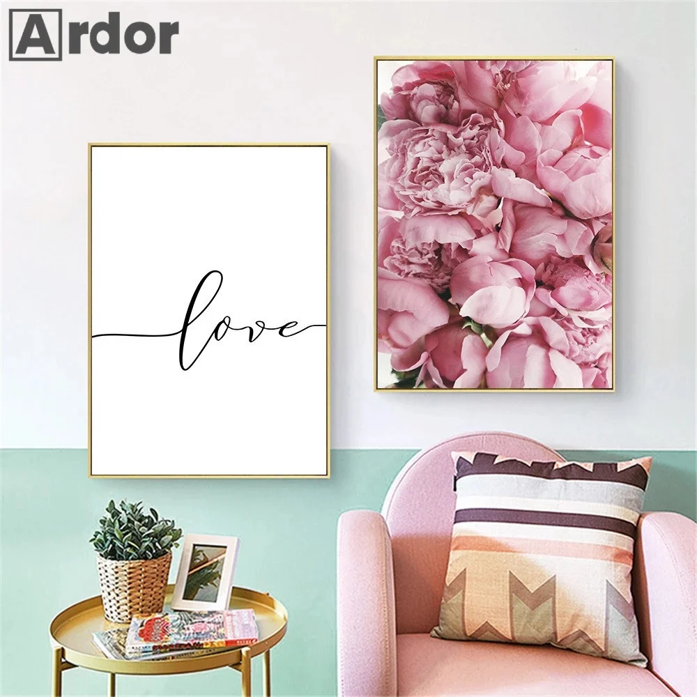 Pink Flower Canvas Painting Love Quote Poster Nordic Floral Rose Art Print Minimalist Wall Art Picture Living Room Home Decor
Pink Flower Canvas Painting Love Quote Poster Nordic Floral Rose Art Print Minimalist Wall Art Picture Living Room Home Decor