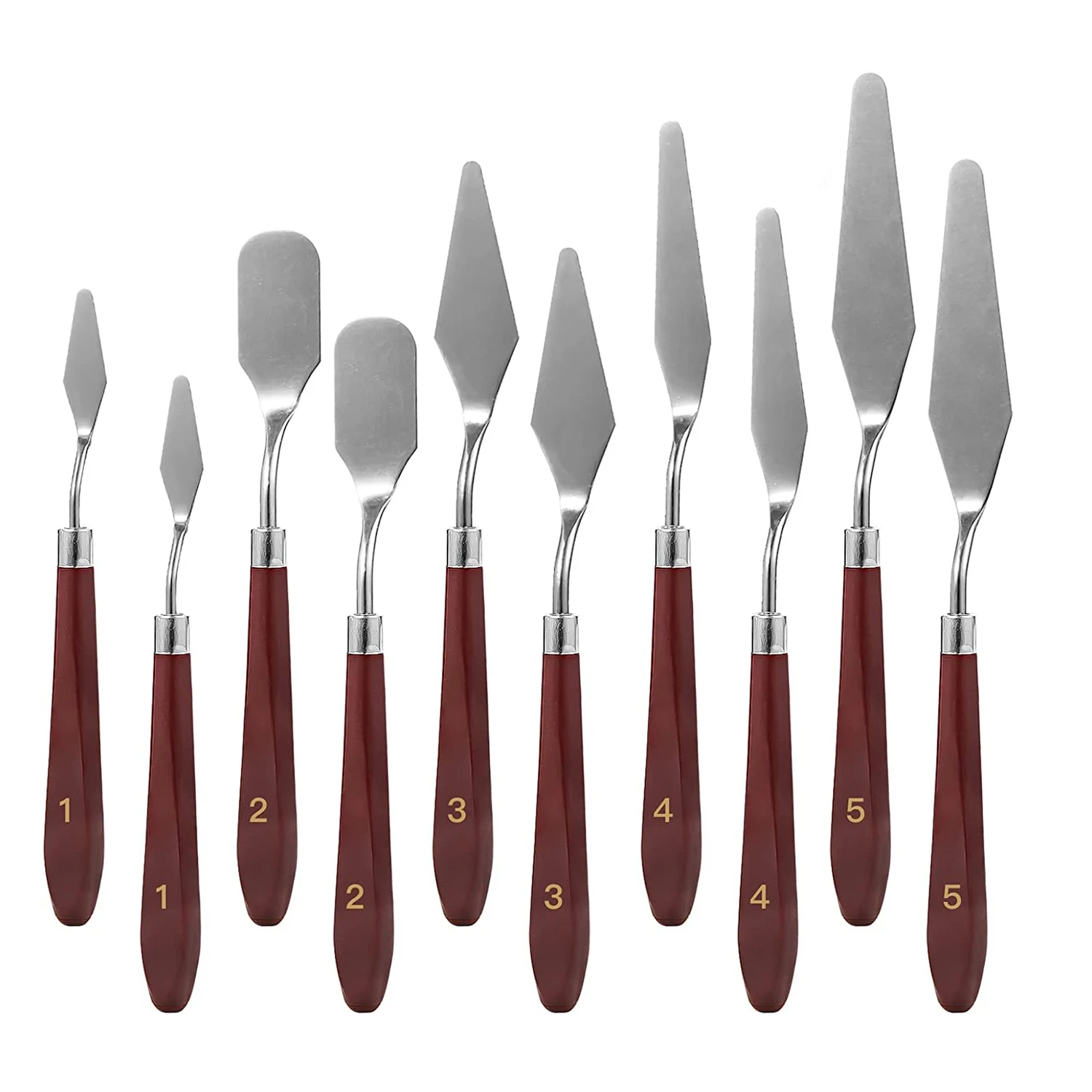 10PCS Palette Knife, Stainless Steel Painting Knife Set, Flexible Scraper Tray Knife, Oil Painting Accessories 
10PCS Palette Knife, Stainless Steel Painting Knife Set, Flexible Scraper Tray Knife, Oil Painting Accessories