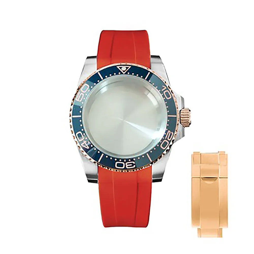 Sapphire Glass 40mm SUB Case Dual Color GMT Ceramic Bezel Silicone Strap For NH35/NH36 Movement Watch Parts
Sapphire Glass 40mm SUB Case Dual Color GMT Ceramic Bezel Silicone Strap For NH35/NH36 Movement Watch Parts