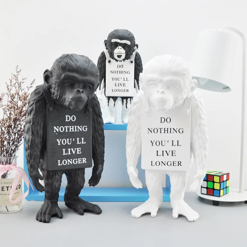 Sunchamo Banksy Monkey Gorilla Resin Statue Sculpture Street Art Craft Desk Figurines For Interior Home Decoration Accessories
Sunchamo Banksy Monkey Gorilla Resin Statue Sculpture Street Art Craft Desk Figurines For Interior Home Decoration Accessories