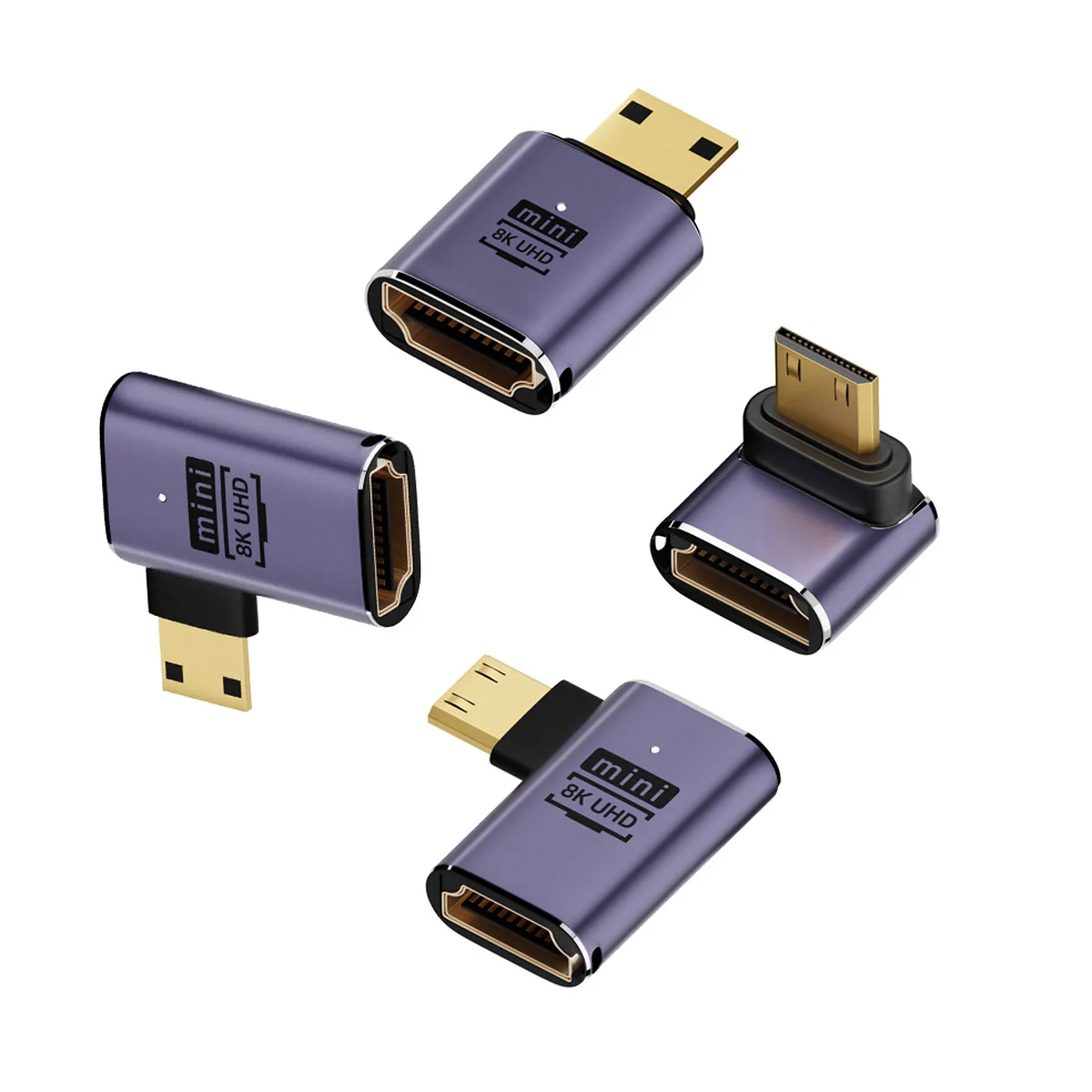 90 Degree Angled Mini /Micro HDMI Male to HDMI 2.1 Female Support 8K 60hz HDTV UHD Extension Converter Adapter
90 Degree Angled Mini /Micro HDMI Male to HDMI 2.1 Female Support 8K 60hz HDTV UHD Extension Converter Adapter
