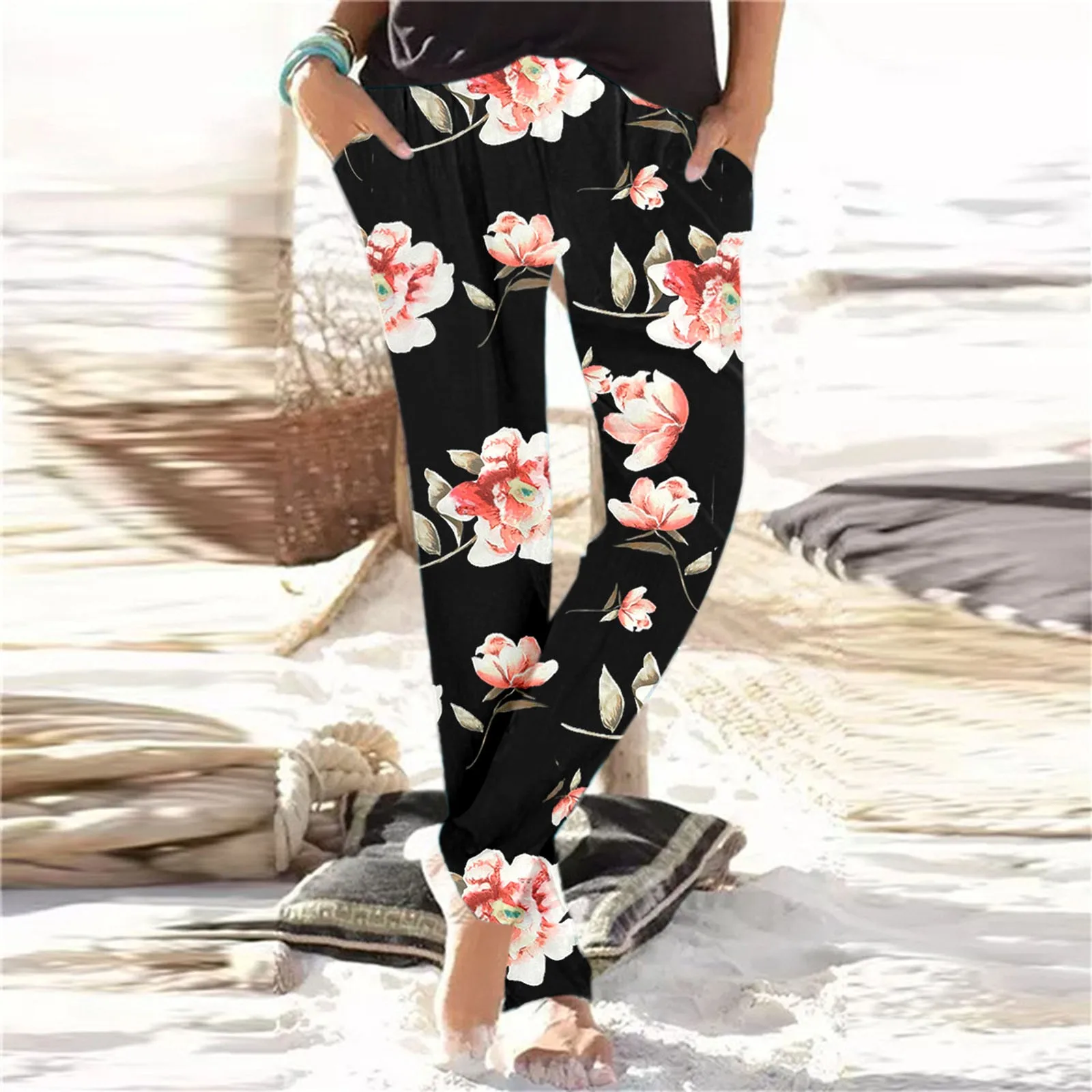 Vintage Printed Floral Pants Women'S Boho Beach Trousers 2023 Casual Elastic Waist Pantalon Female High Waist Long Pants Pantalo
Vintage Printed Floral Pants Women'S Boho Beach Trousers 2023 Casual Elastic Waist Pantalon Female High Waist Long Pants Pantalo