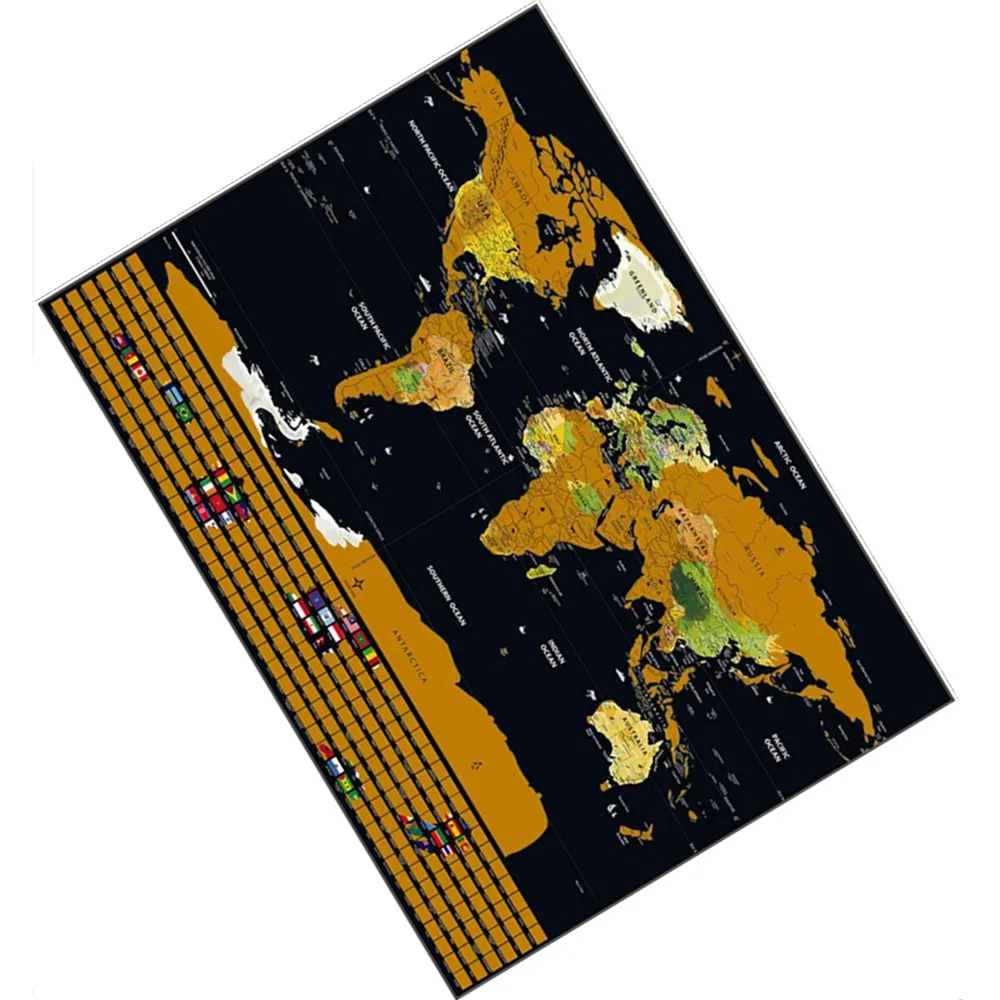 Classic Gold Black Travel Scratch Map Wall Painting Deluxe Scrape off Map With Flag Scratch Posters DIY Wipe Foil Coating Map
Classic Gold Black Travel Scratch Map Wall Painting Deluxe Scrape off Map With Flag Scratch Posters DIY Wipe Foil Coating Map