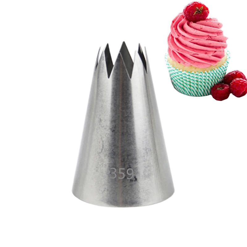 #359 Large Cream Pastry Tip Stainless Steel DIY Cupcake Decorating Tips Cake Fondant Baking Icing Piping Nozzles
#359 Large Cream Pastry Tip Stainless Steel DIY Cupcake Decorating Tips Cake Fondant Baking Icing Piping Nozzles