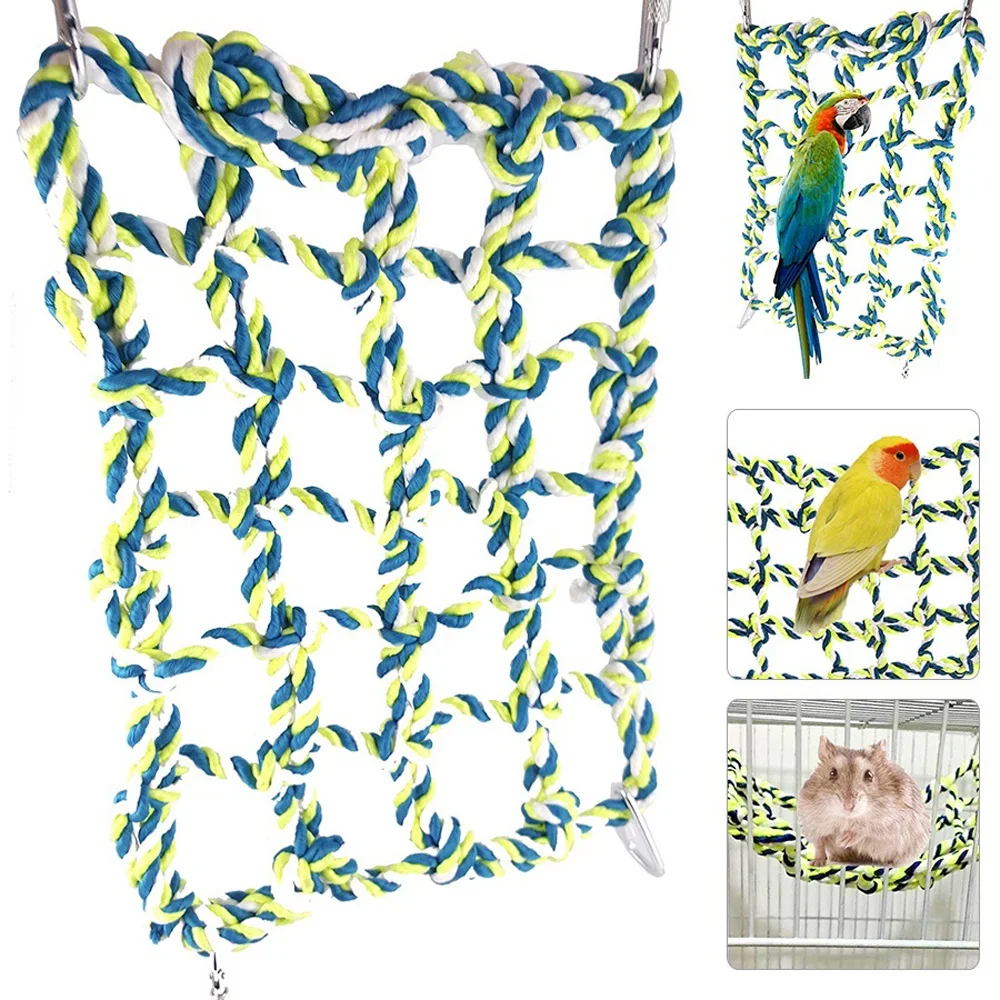 Macaw Parakeet Cage Small Animal Swing Rope Parrot Hanging Net Climbing Ladder Bird Toy Pet Supplies
Macaw Parakeet Cage Small Animal Swing Rope Parrot Hanging Net Climbing Ladder Bird Toy Pet Supplies