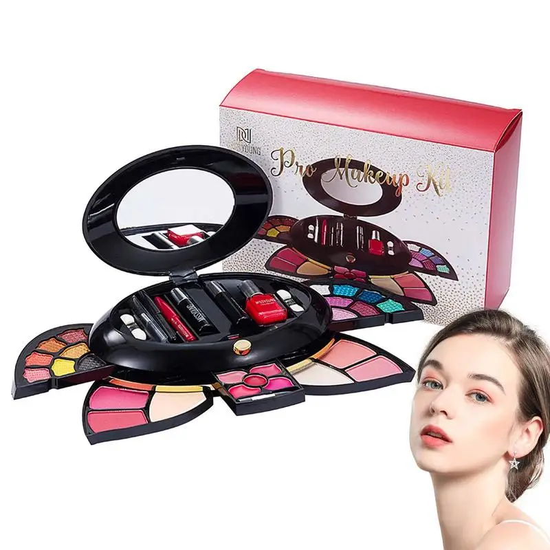 Professional Makeup Palette With Mirror Lip Gloss Eye Shadow Beginner Makeup Kit Mascara And Nail Polish For Girls Women
Professional Makeup Palette With Mirror Lip Gloss Eye Shadow Beginner Makeup Kit Mascara And Nail Polish For Girls Women