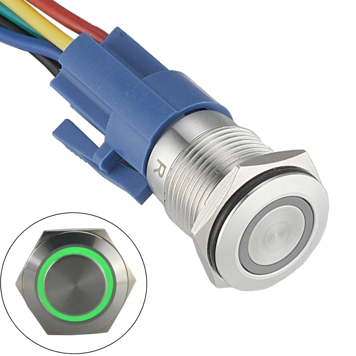12V DC Push Button Switch On Off Stainless Steel LED IP65 IK10 16mm Latching Ring indicator
12V DC Push Button Switch On Off Stainless Steel LED IP65 IK10 16mm Latching Ring indicator
