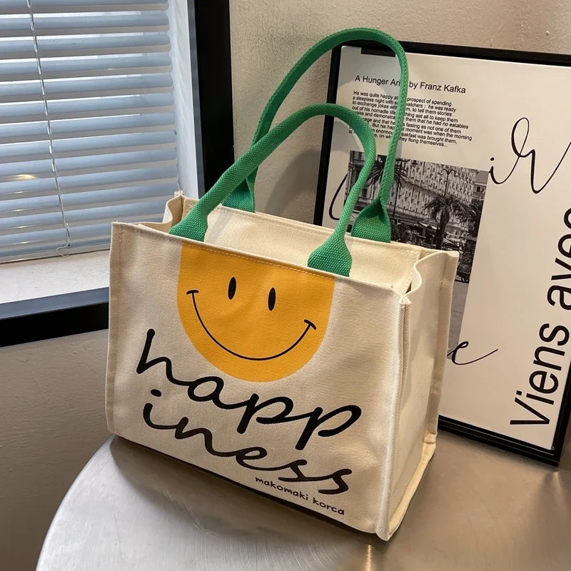 Large Capacity Bag Women's Summer New Fashion Cute Cartoon One Shoulder Canvas Bag Handheld Tote Bag Shopping Bag
Large Capacity Bag Women's Summer New Fashion Cute Cartoon One Shoulder Canvas Bag Handheld Tote Bag Shopping Bag