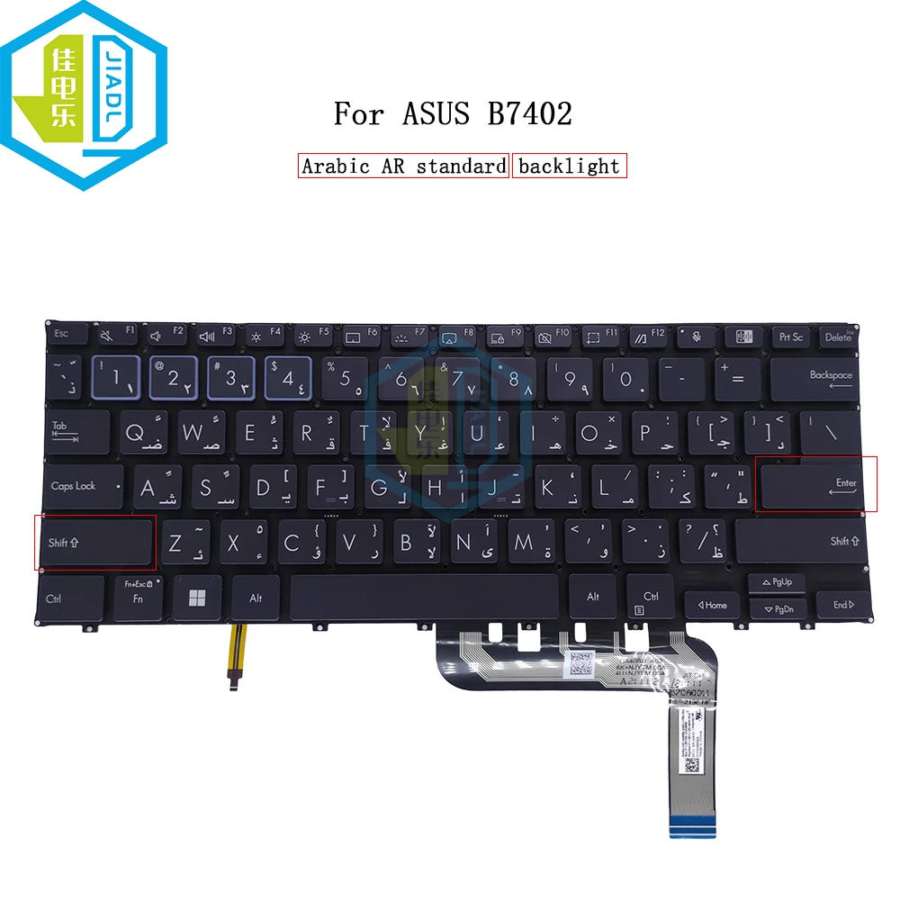 Arabic Germany Keyboard Backlight For ASUS Expertbook B7 B7402 FEA B7402FBA B7402F Notebook Teclado Blue Keycaps 0KNX0-162DGE00
Arabic Germany Keyboard Backlight For ASUS Expertbook B7 B7402 FEA B7402FBA B7402F Notebook Teclado Blue Keycaps 0KNX0-162DGE00
