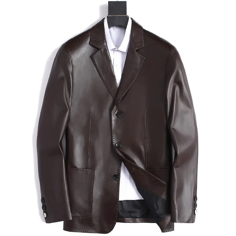 Genuine men's leather jacket, casual luxury black jacket of sheep skin for autumn and winter 6xl
Genuine men's leather jacket, casual luxury black jacket of sheep skin for autumn and winter 6xl