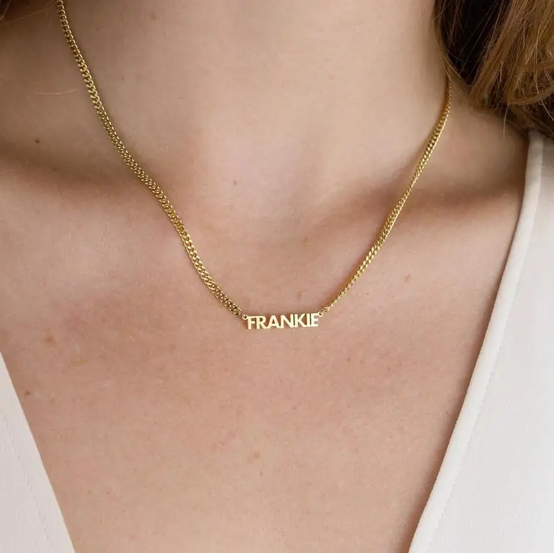 Personalized Custom Name Necklace Stainless Steel Gold Cuban Chain Letter Necklace for Women Men Jewelry Gifts Collier Femme
Personalized Custom Name Necklace Stainless Steel Gold Cuban Chain Letter Necklace for Women Men Jewelry Gifts Collier Femme