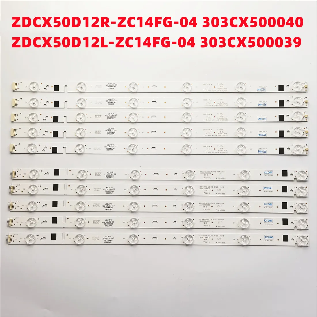 

12Pcs/Set LED Backlight Strip For HERAN HD-50DD7 Telefunken TF-LED50S28T2 CX500DLEDM ZDCX50D12R-ZC14FG-04 ZDCX50D12L