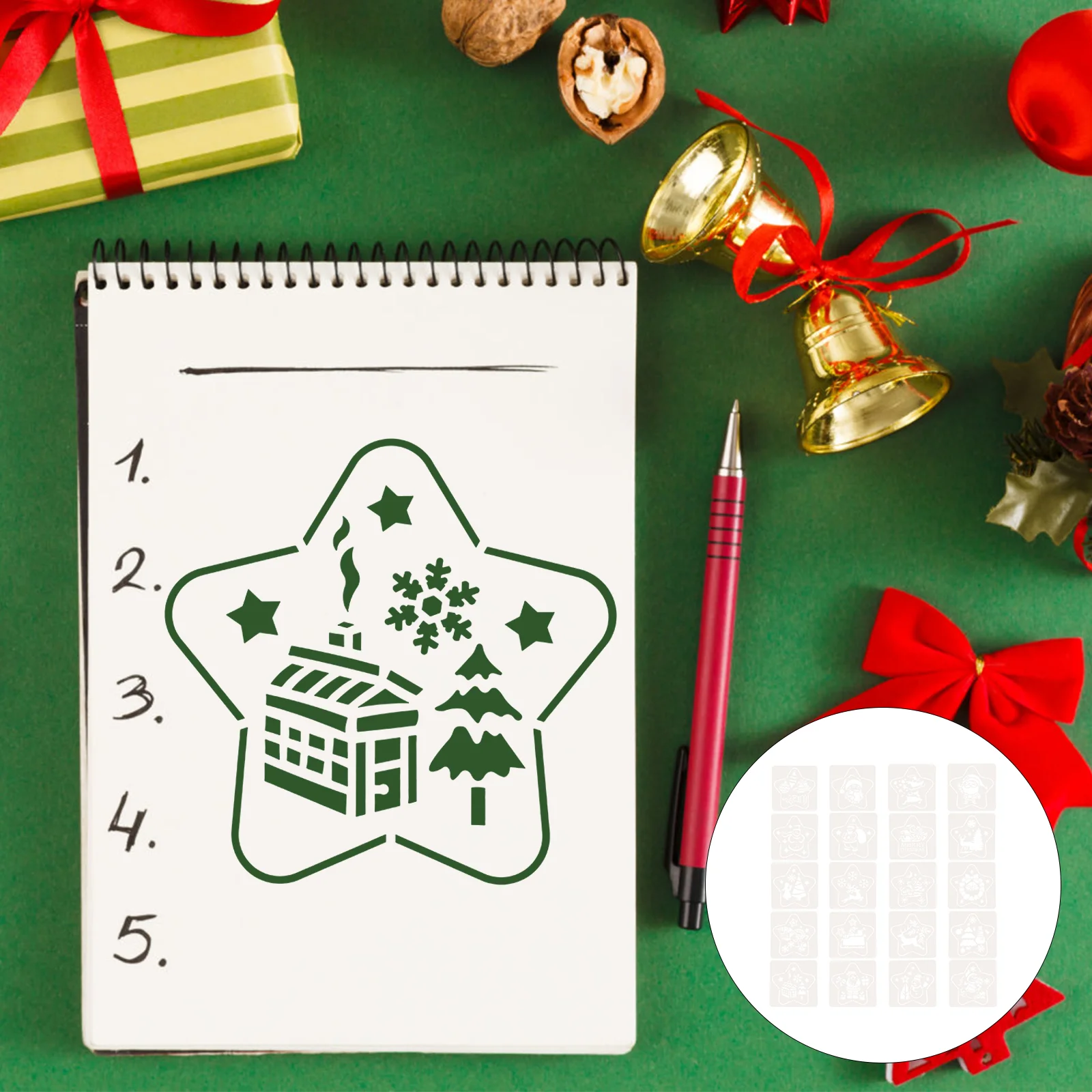 20pcs Christmas Stencils Hollow-out Painting Templates Craft Drawing Tools for Home
20pcs Christmas Stencils Hollow-out Painting Templates Craft Drawing Tools for Home
