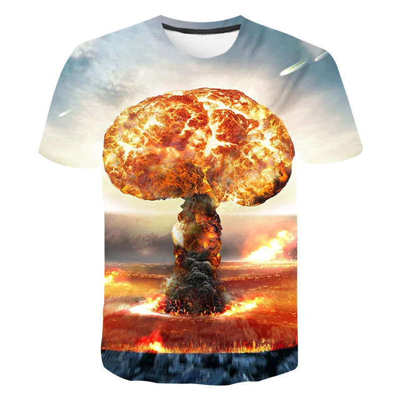 New Atomic Bomb Explosion T Shirt 3D Print Tshirt Men Women Children T-shirt Summer Boy Kids Fashion Style Streetwear Tops
New Atomic Bomb Explosion T Shirt 3D Print Tshirt Men Women Children T-shirt Summer Boy Kids Fashion Style Streetwear Tops