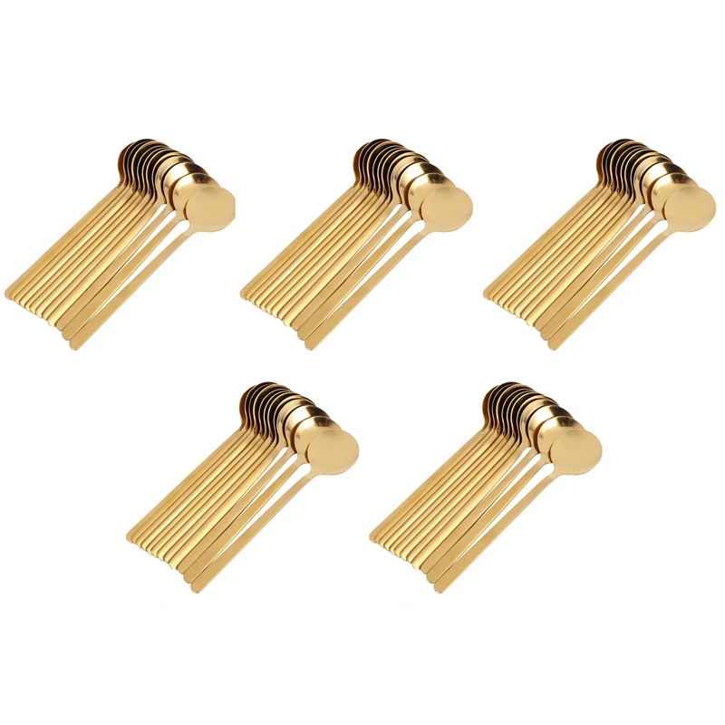 HOT-60Pcs Round Shape Coffee Spoon Stainless Steel Mini Teaspoons Sugar Dessert Spoon Ice Cream Soup Spoon Accessories(Gold)
HOT-60Pcs Round Shape Coffee Spoon Stainless Steel Mini Teaspoons Sugar Dessert Spoon Ice Cream Soup Spoon Accessories(Gold)