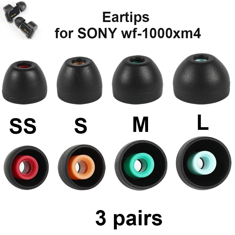 3 Pairs Ear Tips for Sony WF-1000XM4 Soft Silicone Protective Earbuds Anti-allergic Ear Plugs Avoid Falling Off Ear Pads Cover
3 Pairs Ear Tips for Sony WF-1000XM4 Soft Silicone Protective Earbuds Anti-allergic Ear Plugs Avoid Falling Off Ear Pads Cover