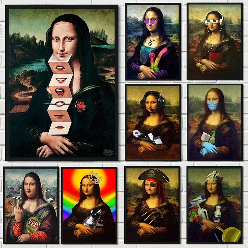 Funny Art Mona Lisa Poster Print Wall Art Interesting Nordic Canvas Painting Living Room Bar or Hotel Decoration Home Decor
Funny Art Mona Lisa Poster Print Wall Art Interesting Nordic Canvas Painting Living Room Bar or Hotel Decoration Home Decor