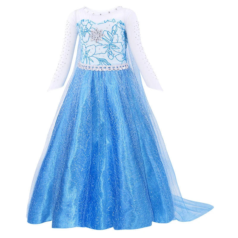 Disney Frozen Elsa Princess Dress for Kid Girls Queen Dress Up Sequin Long Dress with Detachable Cape Party Gown Cosplay Costume
Disney Frozen Elsa Princess Dress for Kid Girls Queen Dress Up Sequin Long Dress with Detachable Cape Party Gown Cosplay Costume