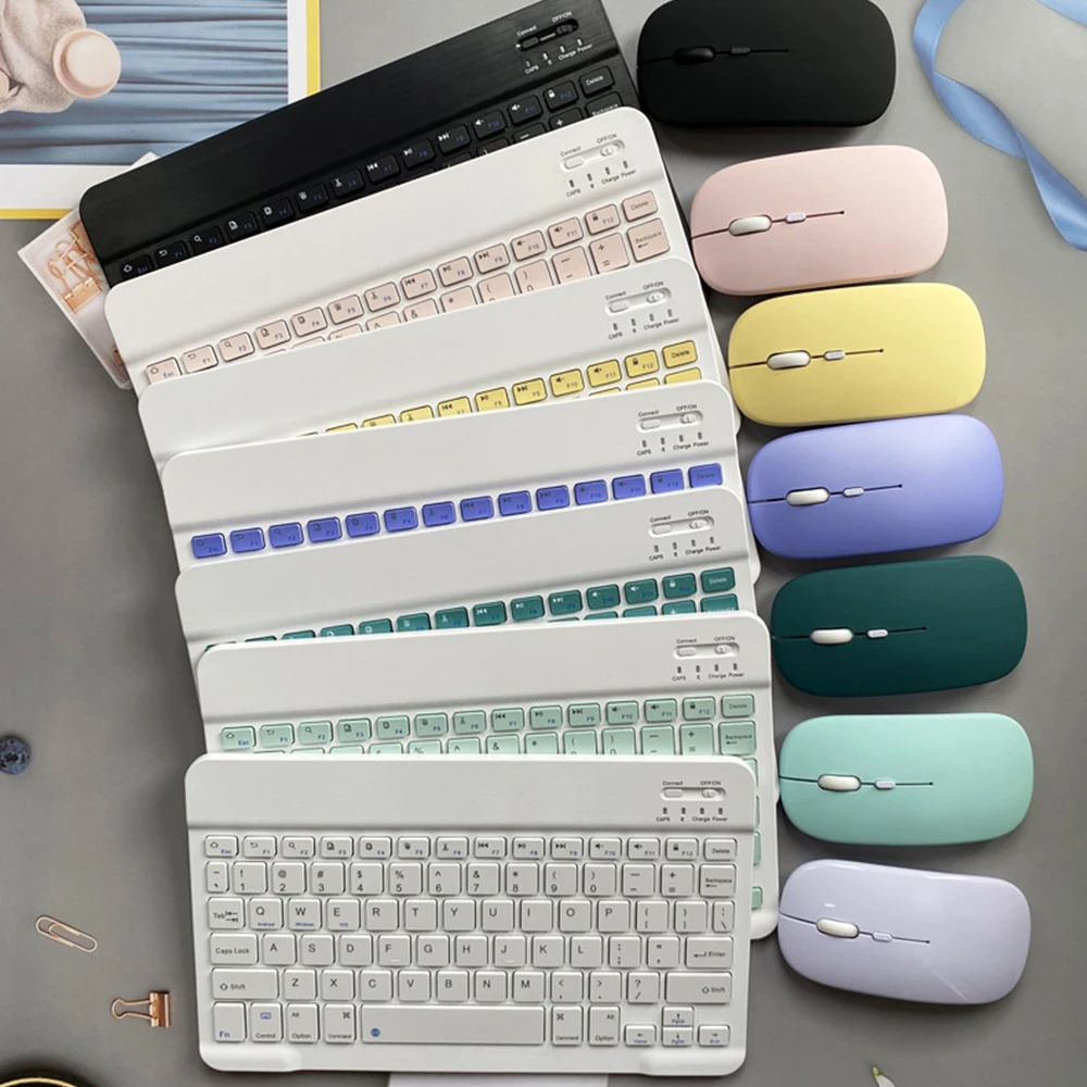 10 inch Wireless Keyboard and Mouse For iPad Xiaomi Huawei Tablet Mini Bluetooth-compatible Keyboard For Computer Phone Laptop
10 inch Wireless Keyboard and Mouse For iPad Xiaomi Huawei Tablet Mini Bluetooth-compatible Keyboard For Computer Phone Laptop