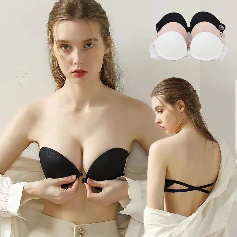 Wedding dress off shoulder non slip strapless bra front buckle cross lace beautiful back wrapped bra women's Strapless underwear
Wedding dress off shoulder non slip strapless bra front buckle cross lace beautiful back wrapped bra women's Strapless underwear