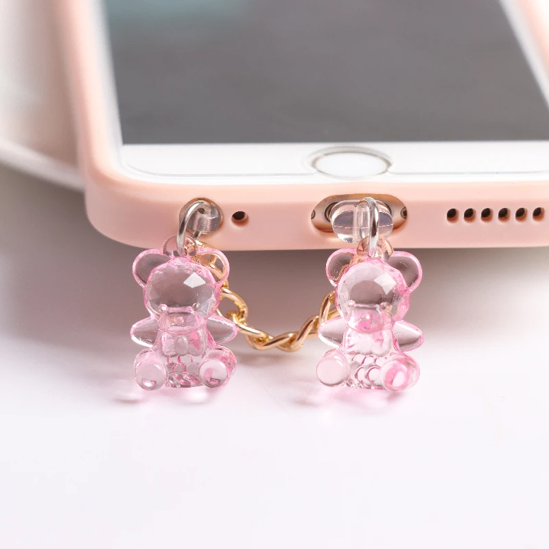 Acrylic Bear Dust Plug Charm Kawaii 3.5MM Jack Dust Protection Stopper Phone Anti Dust Cap Charge Port Plug For iPhone Xiaomi
Acrylic Bear Dust Plug Charm Kawaii 3.5MM Jack Dust Protection Stopper Phone Anti Dust Cap Charge Port Plug For iPhone Xiaomi