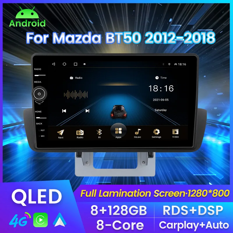 QLED 8 + 128G 8-ядерный автомобильный радиоприемник android мультимедиа для Mazda BT50 2012-2018 Авто Стерео GPS навигация carplay WiFi 4G DSP SWC
QLED 8 + 128G 8-ядерный автомобильный радиоприемник android мультимедиа для Mazda BT50 2012-2018 Авто Стерео GPS навигация carplay WiFi 4G DSP SWC