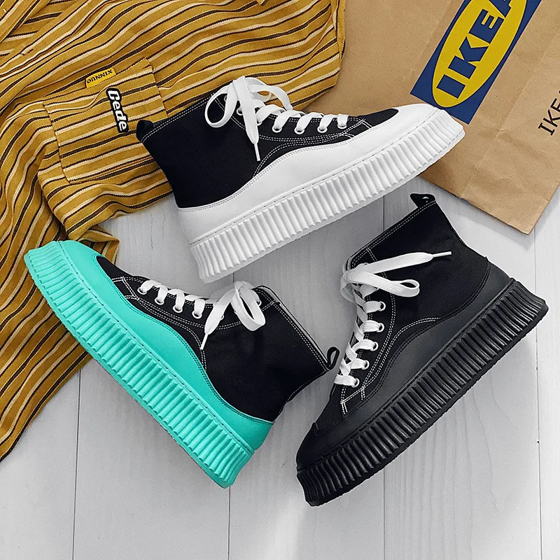 Casual Shoes for Men Running Sneakers Student Fashion Board Shoes Comfortable Black Platform High Tops Canvas Shoes Men
Casual Shoes for Men Running Sneakers Student Fashion Board Shoes Comfortable Black Platform High Tops Canvas Shoes Men