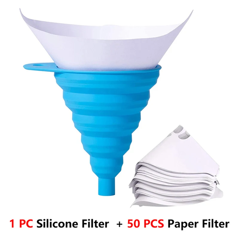 50pcs/set 3D Printer Resin Paper Filter w/ Silicone Funnel UV Resin Accessorie Thicker Paper Funnel For Filtering Out Residual
50pcs/set 3D Printer Resin Paper Filter w/ Silicone Funnel UV Resin Accessorie Thicker Paper Funnel For Filtering Out Residual