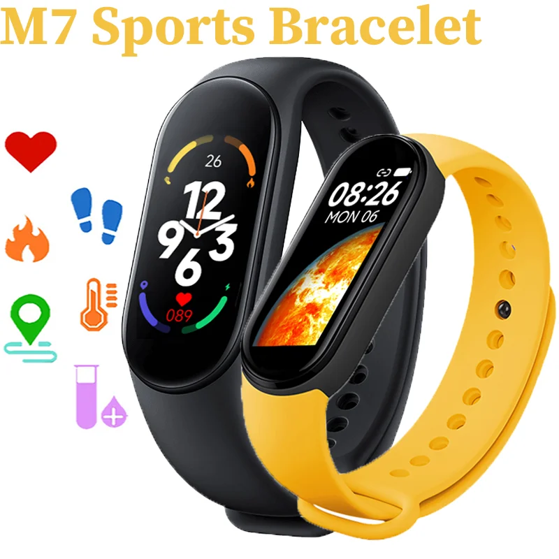 M7 New Sports Smart Bracelet Men Heart Rate Monitoring Pay Attention To Female Health Call Reminder Alarm Clock Women'S Watch
M7 New Sports Smart Bracelet Men Heart Rate Monitoring Pay Attention To Female Health Call Reminder Alarm Clock Women'S Watch