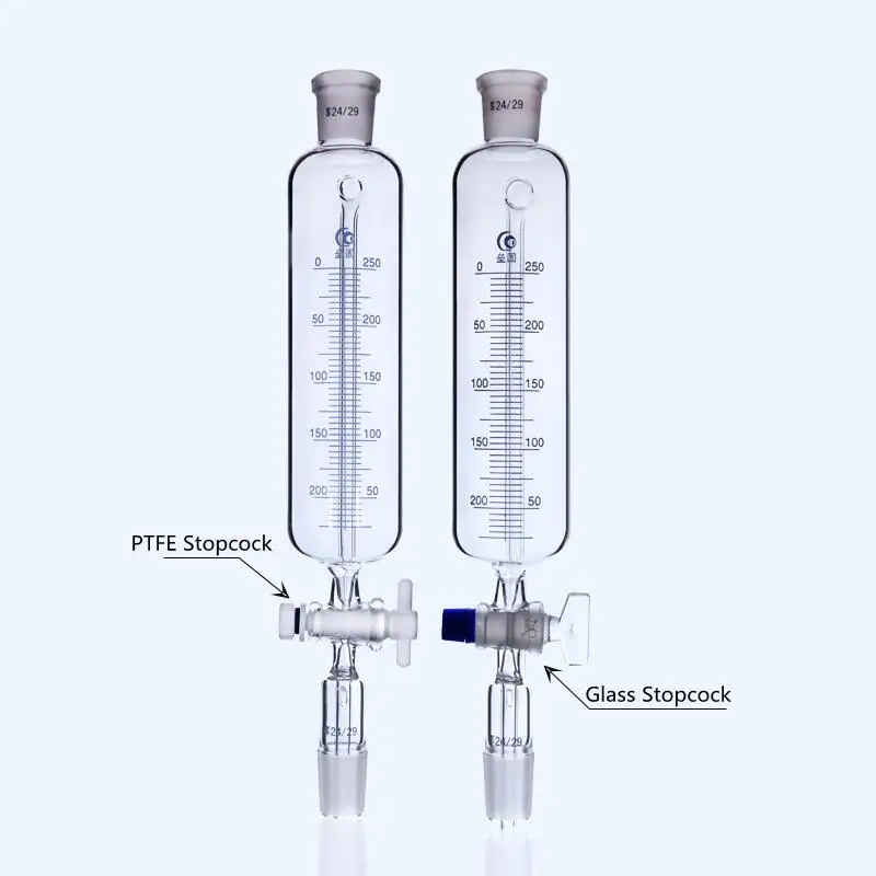 1Piece 25ml to 1000ml Lab Glass Constant pressure Scale line separating funnel with PTFE/ GLASS Piston For Laboratory
1Piece 25ml to 1000ml Lab Glass Constant pressure Scale line separating funnel with PTFE/ GLASS Piston For Laboratory