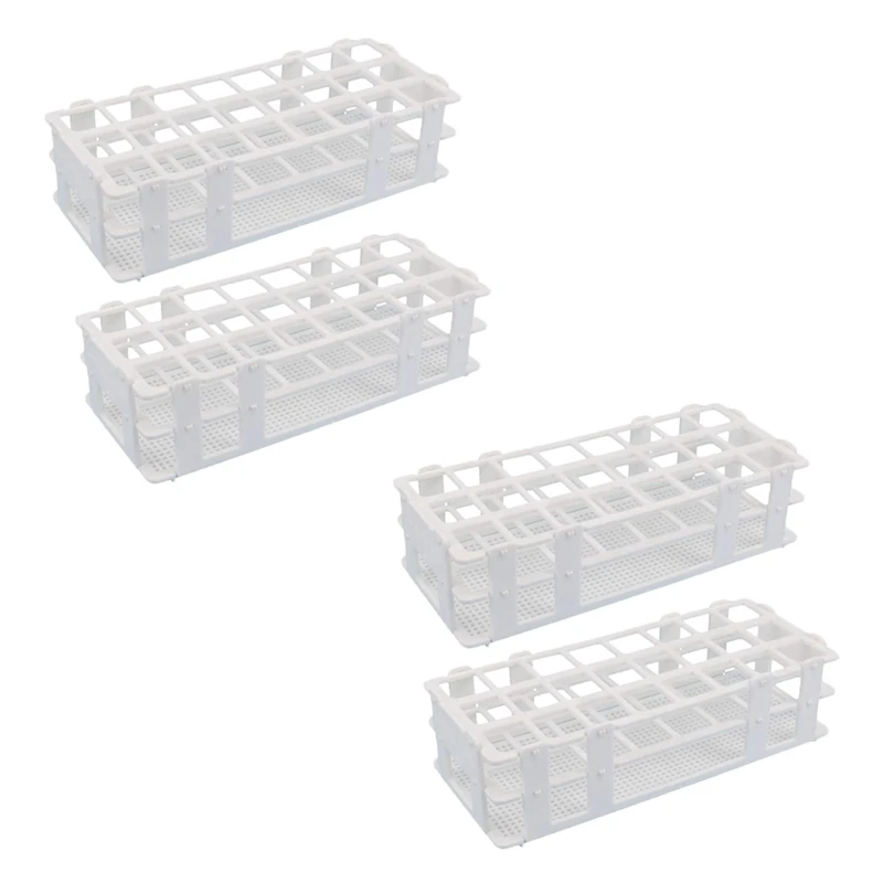 4Pcs Plastic Test Tube Rack 24 Holes Lab Test Tube Rack Holder For 25Mm Test Tubes, Detachable, White
4Pcs Plastic Test Tube Rack 24 Holes Lab Test Tube Rack Holder For 25Mm Test Tubes, Detachable, White