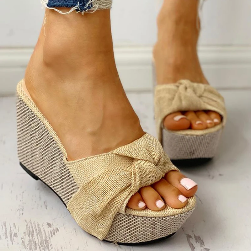 2022 Bow Tied Slip on Leisure Platform Summer Sandals Wedges High Heels Women Shoes Woman Comfortable High Heels
2022 Bow Tied Slip on Leisure Platform Summer Sandals Wedges High Heels Women Shoes Woman Comfortable High Heels