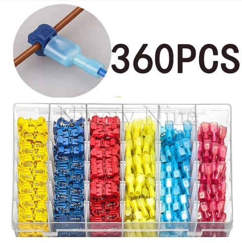 360pcs/boxed Ant Clips Wire Connectors Self-Stripping Quick Splice Electrical Wire Terminals Insulated Male Terminals
360pcs/boxed Ant Clips Wire Connectors Self-Stripping Quick Splice Electrical Wire Terminals Insulated Male Terminals