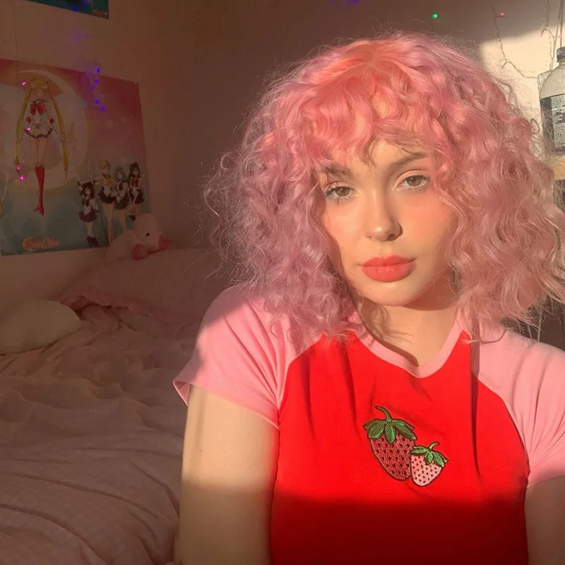 2021 Kawaii Y2k Strawberry Embroidery Crop Top Fashion E-Girls O-neck Short Sleeve Patchwork Aesthetic Summer Clothes for Women 
2021 Kawaii Y2k Strawberry Embroidery Crop Top Fashion E-Girls O-neck Short Sleeve Patchwork Aesthetic Summer Clothes for Women