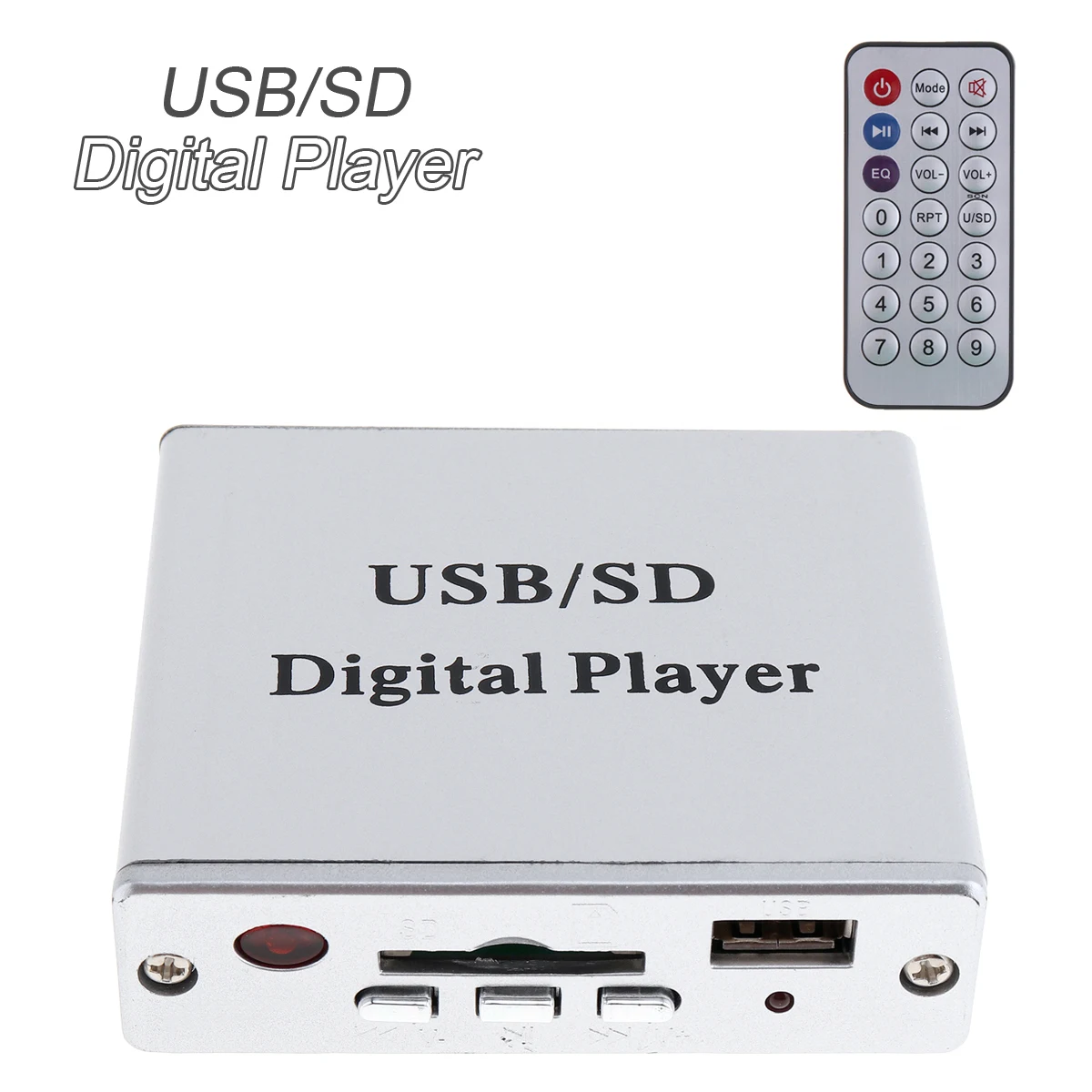 

DC 12V Power Amplifier MP3 SD USB Audio Player Reader 3 Electronic Keypad Control USB SD Digital Players with Remote Controller