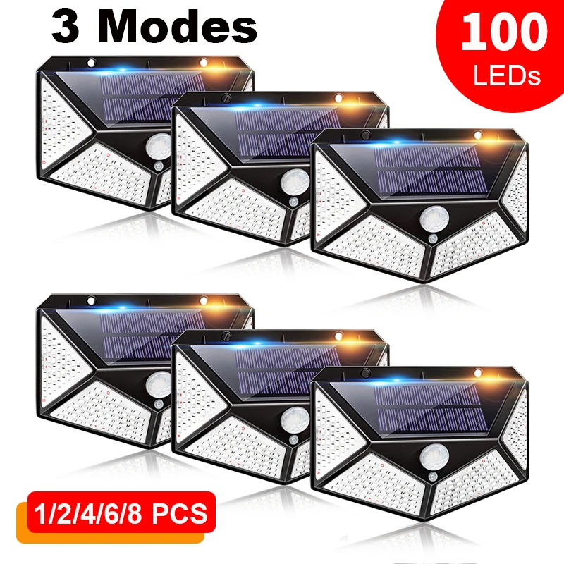 100 LED Solar Light Outdoor with Motion Sensor LED Light Waterproof Solar Power Sunlight Street Light for Garden Decoration
100 LED Solar Light Outdoor with Motion Sensor LED Light Waterproof Solar Power Sunlight Street Light for Garden Decoration