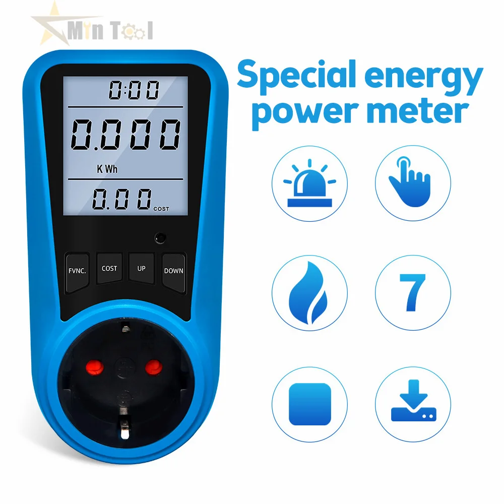 Digital Current Meter Voltmeter AC Power Meter Time Watt Power Energy Tester Wattmeter for Electrician Tool
Digital Current Meter Voltmeter AC Power Meter Time Watt Power Energy Tester Wattmeter for Electrician Tool