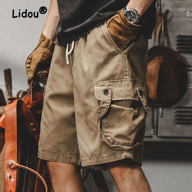 Vintage Fashion Summer Large Pocket Men's Cargo Shorts Classic Loose Waist Drawcord Street Casual Youth All-match Male Short
Vintage Fashion Summer Large Pocket Men's Cargo Shorts Classic Loose Waist Drawcord Street Casual Youth All-match Male Short