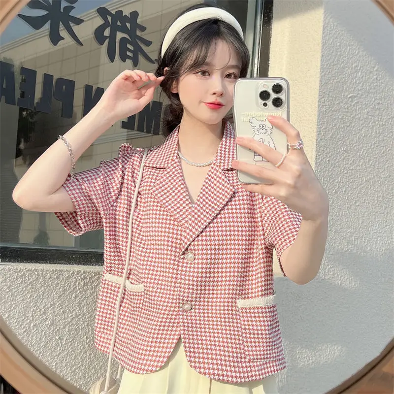 Summer 2022 Fashionable French High-end Fashion Short Blazer Jacket Slim and Elegant Short-sleeved Jacket Women's Chic Clothes
Summer 2022 Fashionable French High-end Fashion Short Blazer Jacket Slim and Elegant Short-sleeved Jacket Women's Chic Clothes
