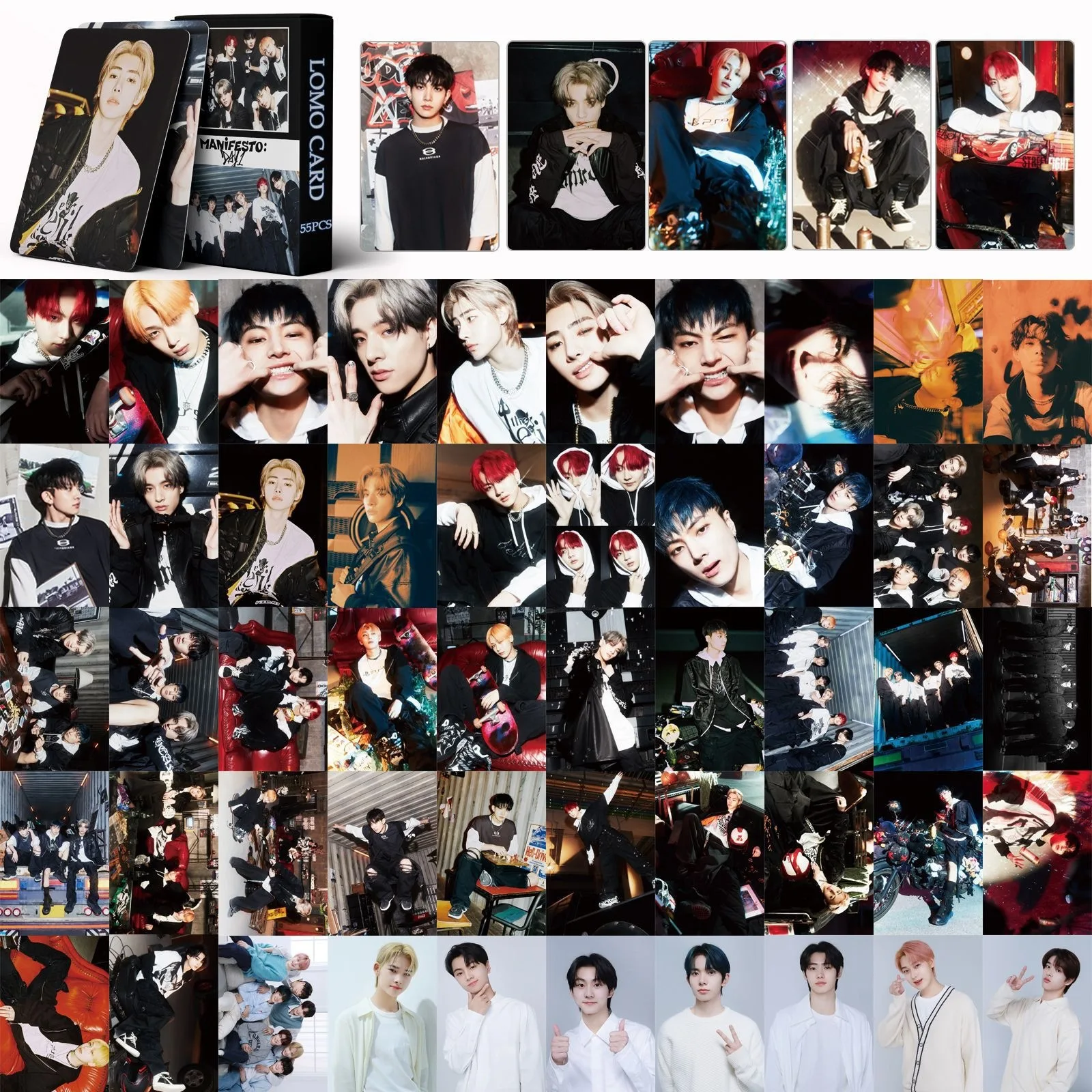 55pcs/Set Kpop Enhypen MANIFESTO DAY Photocards Lomo Cards Boys Photo Card Straykids Album Postcard Fans Gift 2022 New
55pcs/Set Kpop Enhypen MANIFESTO DAY Photocards Lomo Cards Boys Photo Card Straykids Album Postcard Fans Gift 2022 New
