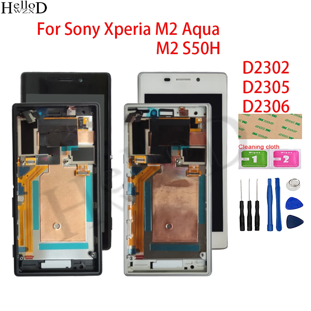 Оригинальный ЖК-дисплей для Sony Xperia M2 Aqua S50H D2302 D2305 D2306, сенсорный экран с рамкой и дигитайзером в сборе
Оригинальный ЖК-дисплей для Sony Xperia M2 Aqua S50H D2302 D2305 D2306, сенсорный экран с рамкой и дигитайзером в сборе