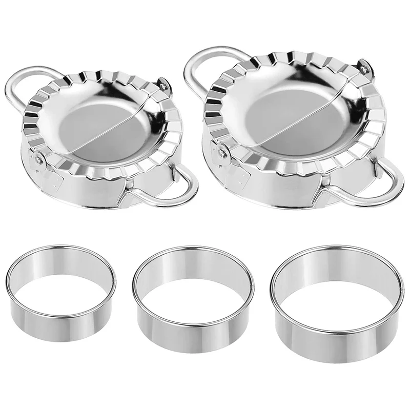 Stainless Steel Dumplings Maker,2 Dumpling Molds 3 Dumpling Skin Maker,Chinese Dumpling Cutter Pie Ravioli Press Mold
Stainless Steel Dumplings Maker,2 Dumpling Molds 3 Dumpling Skin Maker,Chinese Dumpling Cutter Pie Ravioli Press Mold
