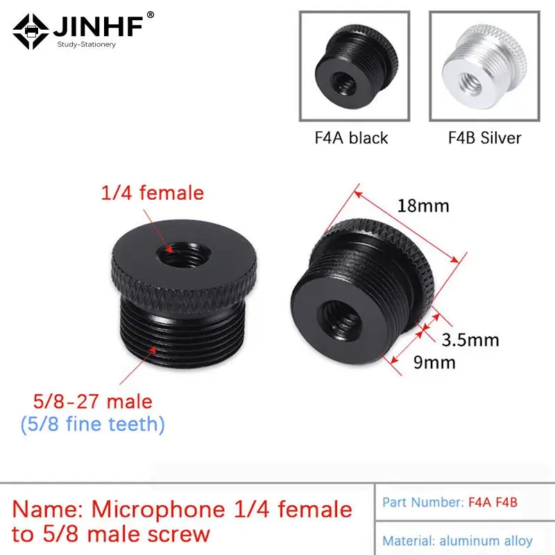 1pc Mic Stand Adapter 5/8 To 1/4 Adapter Male To Female Mic Screw Adapter Microphone Stand Adapter Camera Tripod Microphone
1pc Mic Stand Adapter 5/8 To 1/4 Adapter Male To Female Mic Screw Adapter Microphone Stand Adapter Camera Tripod Microphone