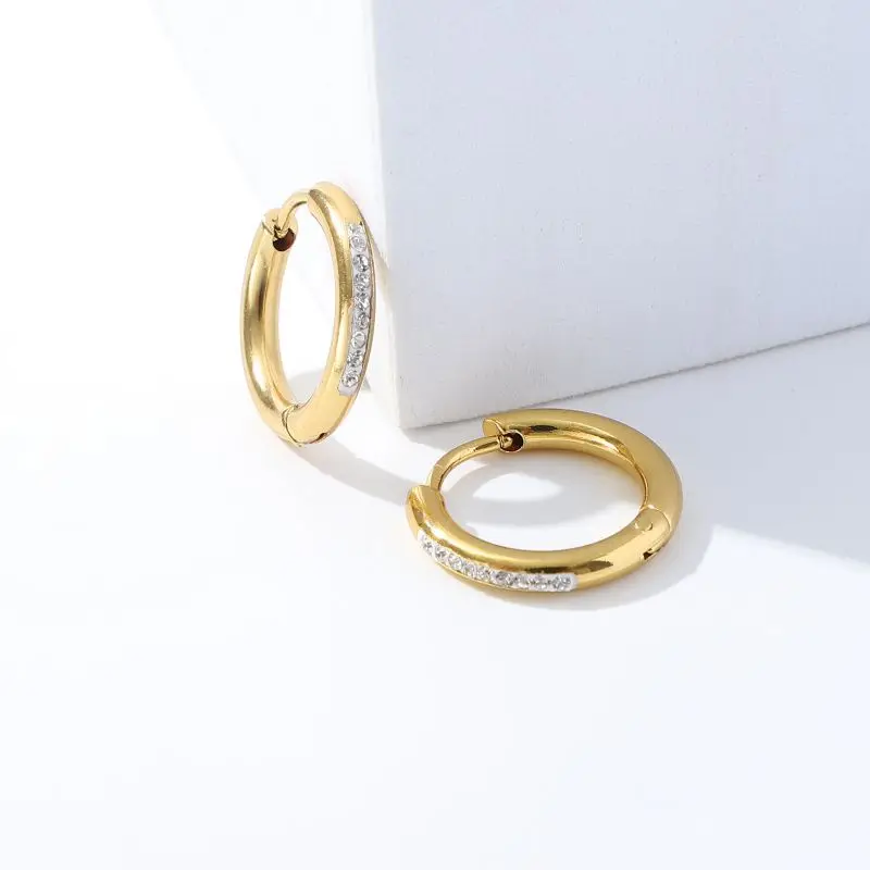 Women's Titanium Steel Eardrop Earring Diamond Fashion Simple Accessories Stainless Steel Ear Clip Hoop Earring
Women's Titanium Steel Eardrop Earring Diamond Fashion Simple Accessories Stainless Steel Ear Clip Hoop Earring