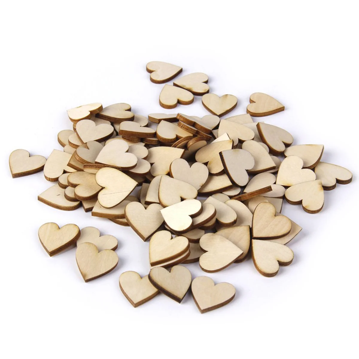 100pcs 20mm Blank Heart Wood Slices Discs for DIY Crafts Embellishments (Wood Color)
100pcs 20mm Blank Heart Wood Slices Discs for DIY Crafts Embellishments (Wood Color)