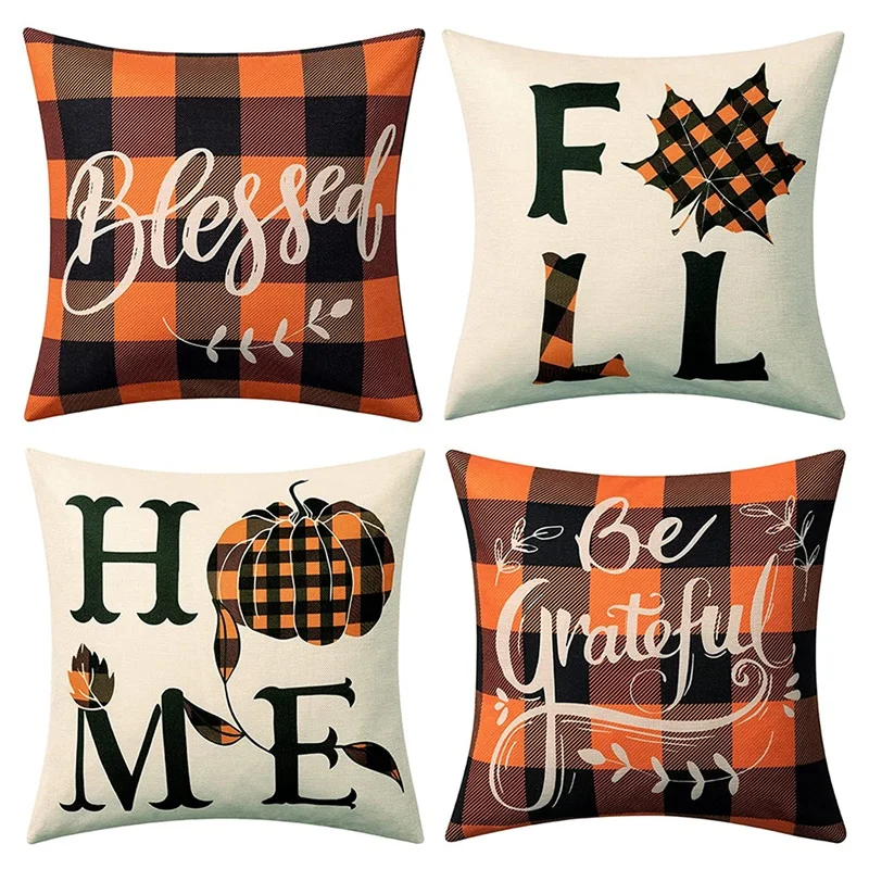 Fall Throw Pillow Covers 18X18 Set Of 4, Thanksgiving Farmhouse Autumn Pillows, Cushion Case Sofa And Home Decor
Fall Throw Pillow Covers 18X18 Set Of 4, Thanksgiving Farmhouse Autumn Pillows, Cushion Case Sofa And Home Decor